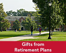 Students walking on campus. Links to Gifts of Retirement Plans Students walking on campus. Links to Gifts of Retirement Plans
