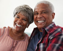 Photo of a man and woman smiling for a picture. Link to Life Stage Gift Planner Ages 45-65 Gifts.